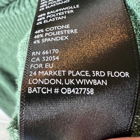 FP Beach Free People Top Womens SZ XS Green World Traveler Cowl Neck Split Back - Picture 13 of 14